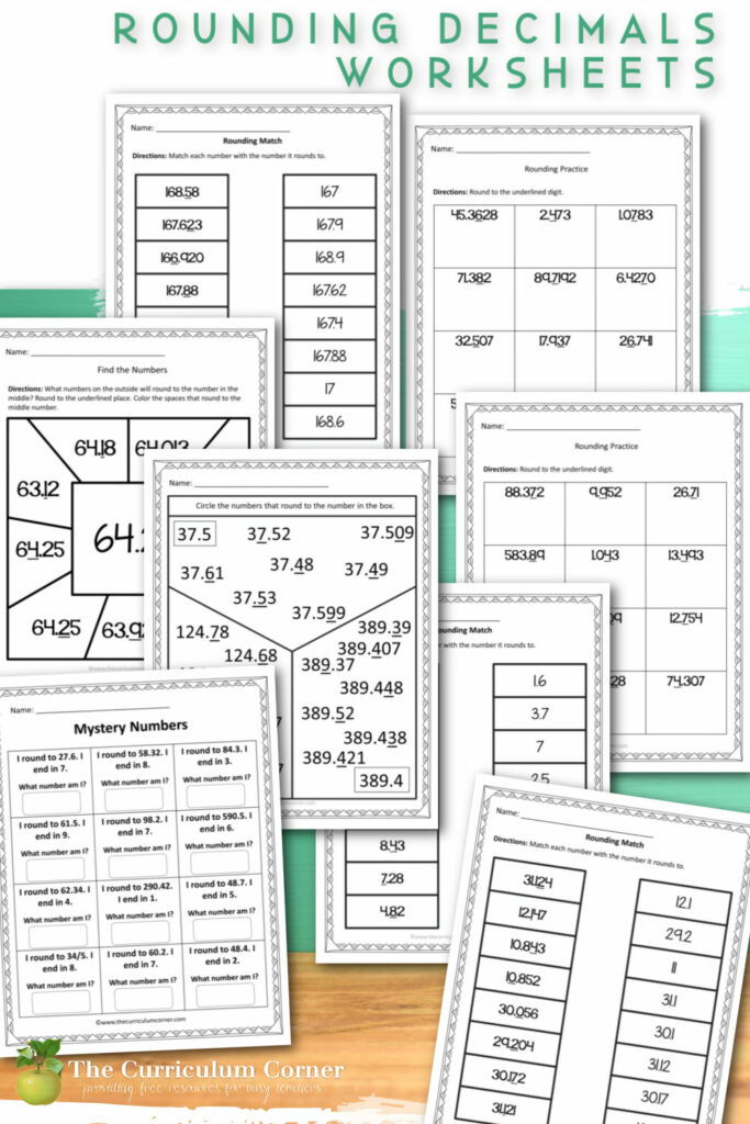 Rounding Decimalsworksheets Pinterest The Curriculum Corner