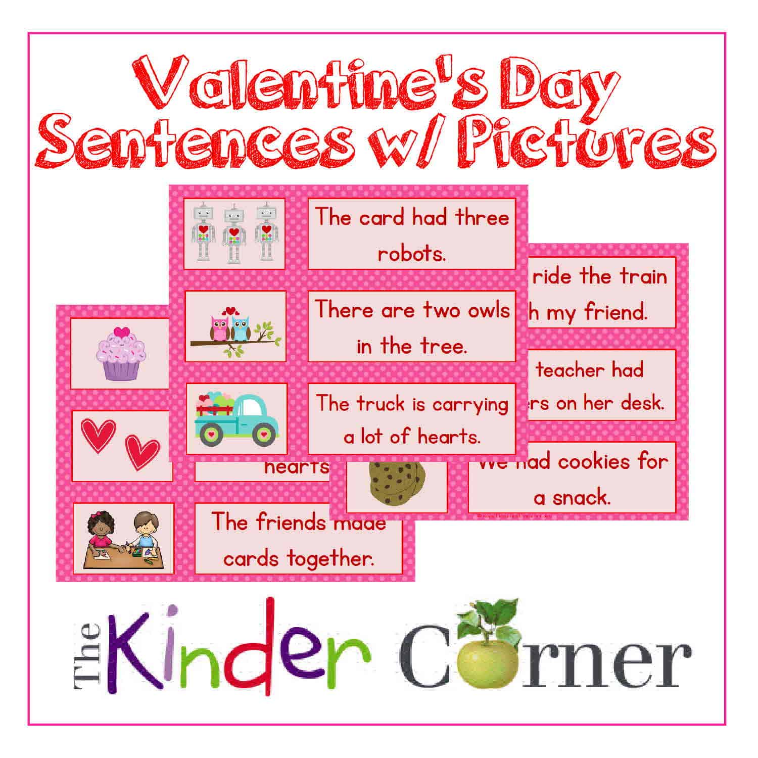 Valentines Day Sentences W Pictures The Kinder Corner 9897