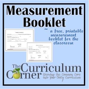 Measurement Booklet (1st Version) - The Curriculum Corner 123