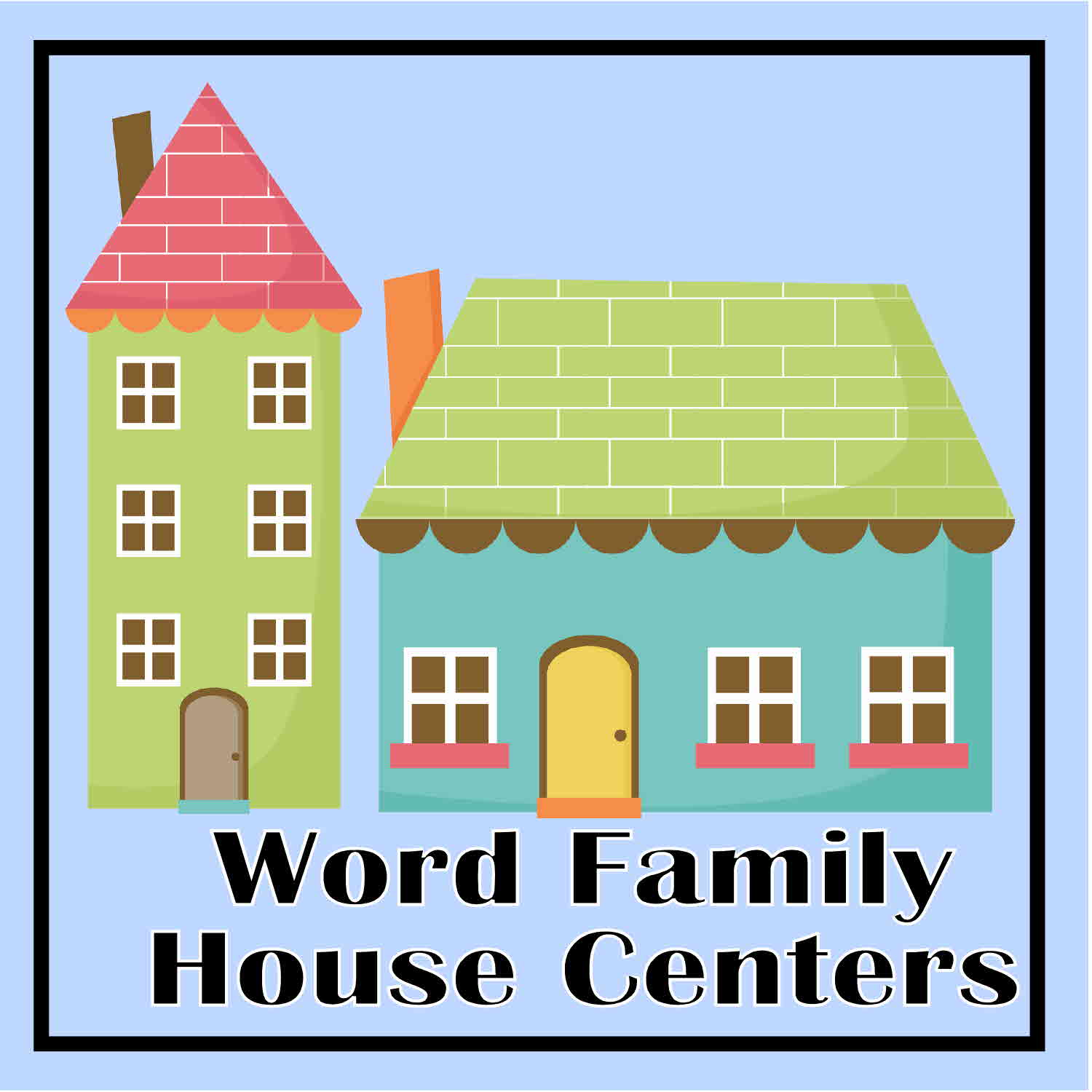 Free Printable Word Family House Literacy Center Activity