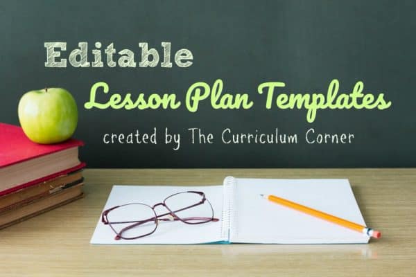 Lesson Plan Templates - The Curriculum Corner 123