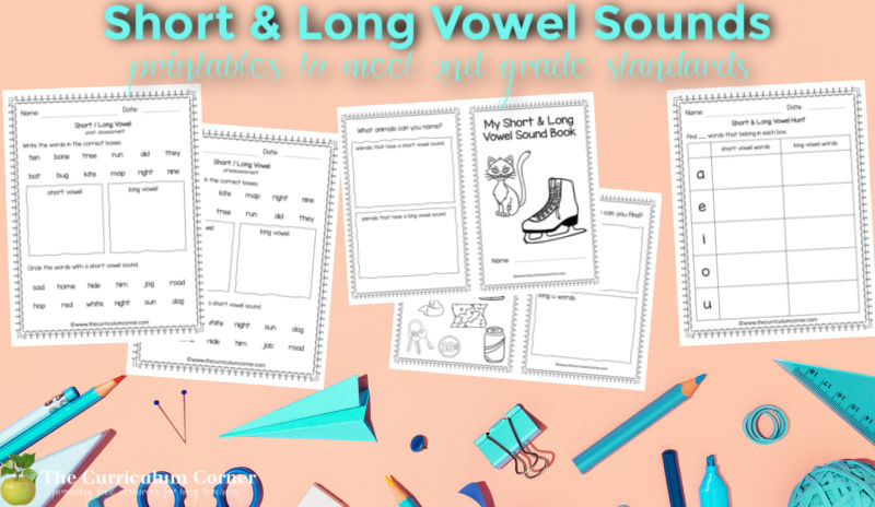 short long vowel sounds fb - The Curriculum Corner 123