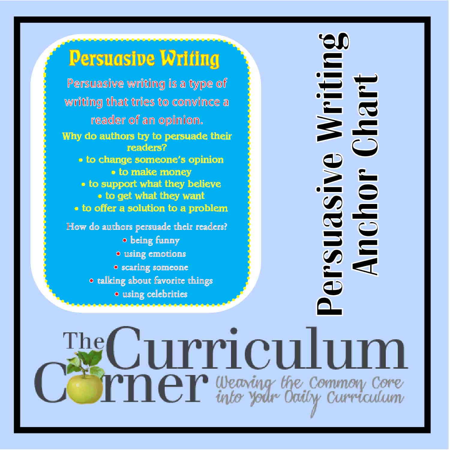 persuasiveanchor - The Curriculum Corner 123