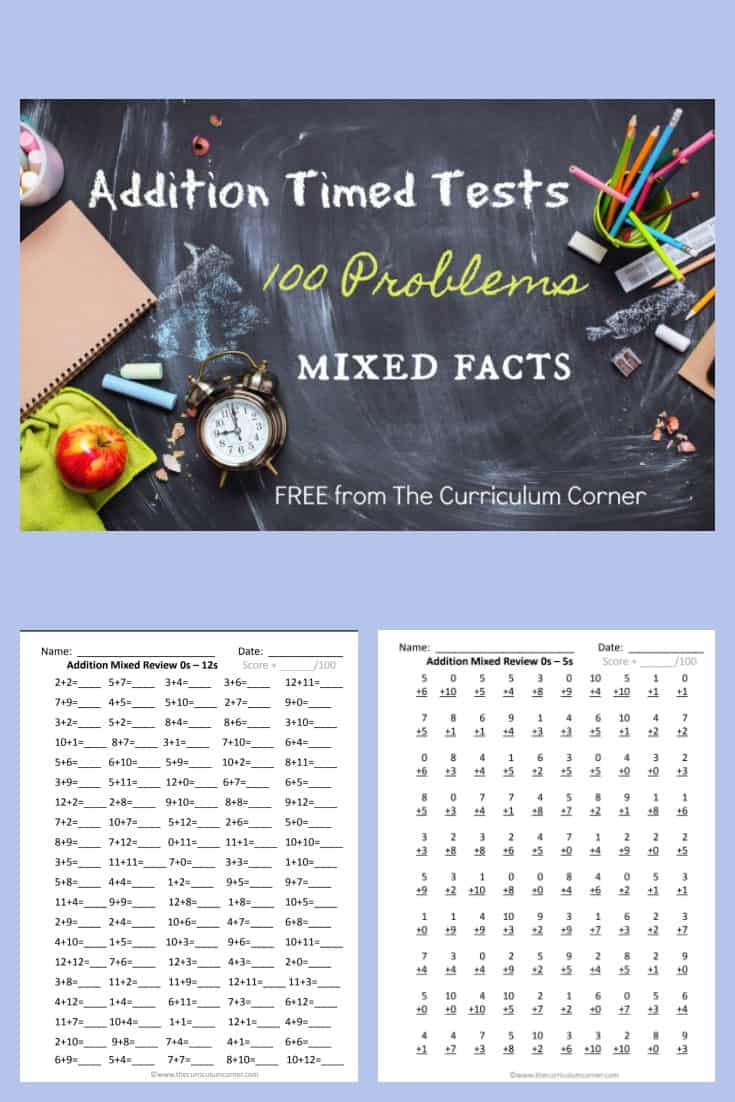 100-addition-facts-mixed-review-pages-the-curriculum-corner-123