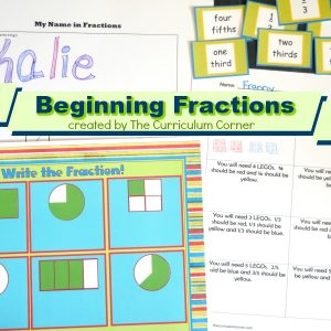 Beginning Fractions from The Curriculum Corner