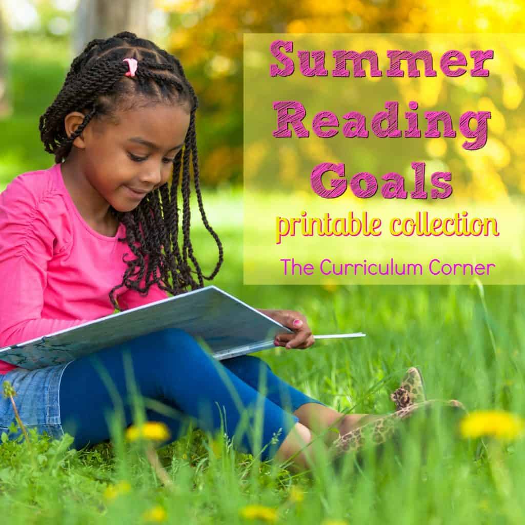 FREE Summer Reading Goals Printables from The Curriculum Corner The