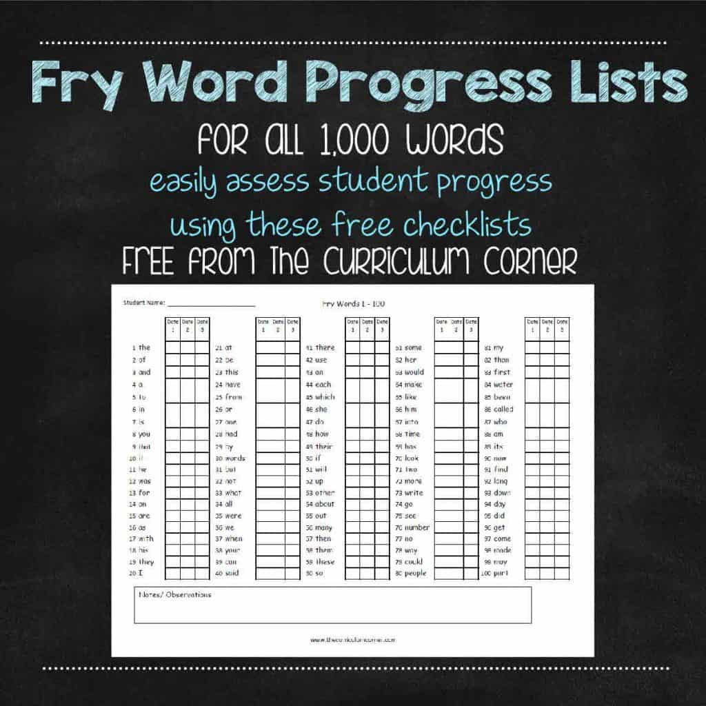 freebie-fry-word-progress-checklists-free-from-the-curriculum-corner