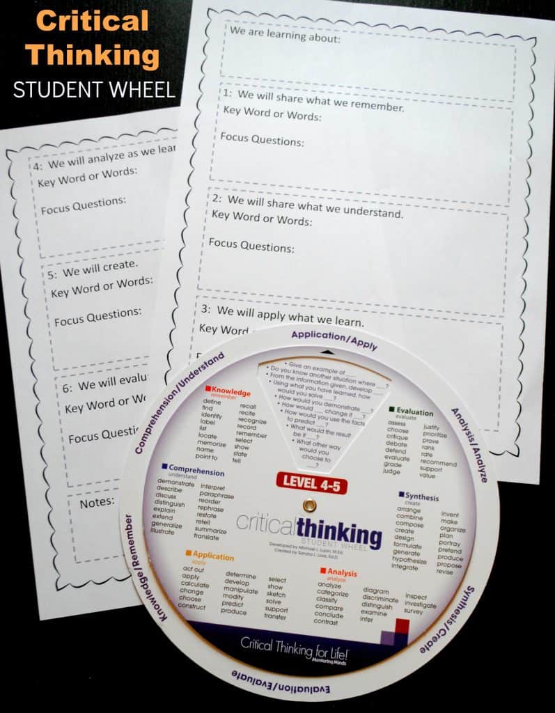 mentoring minds critical thinking wheel