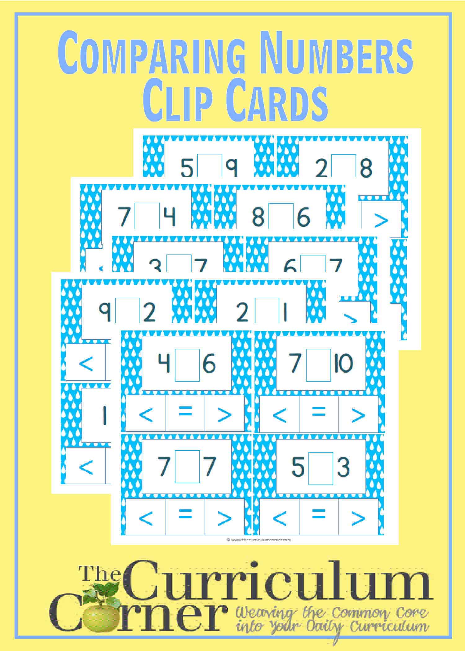 comparing-numbers-clip-cards-free-from-the-curriculum-corner-the