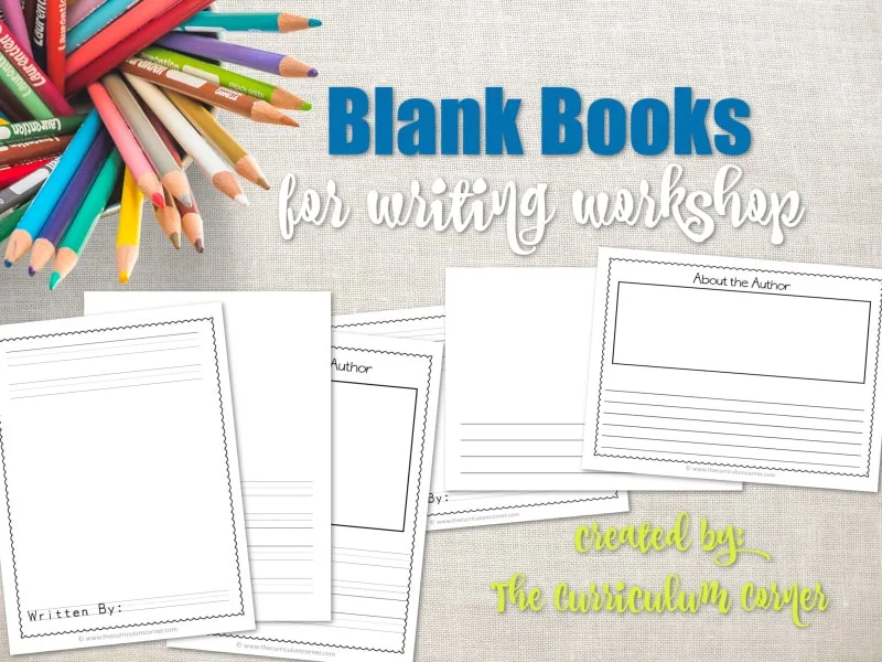 Blank Books for Writing Workshop  Writing workshop, Writing organization,  Differentiated writing