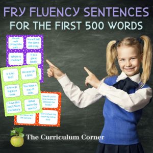 fry fluency new 2 feature - The Curriculum Corner 123