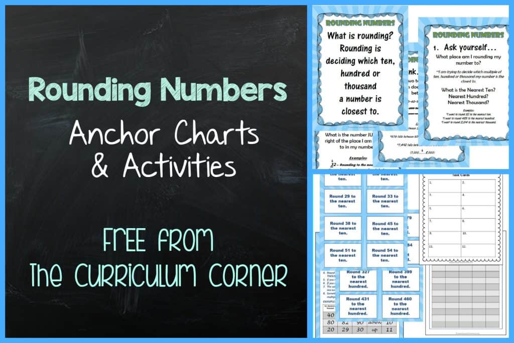 Rounding Anchor Charts & Activities The Curriculum Corner 123