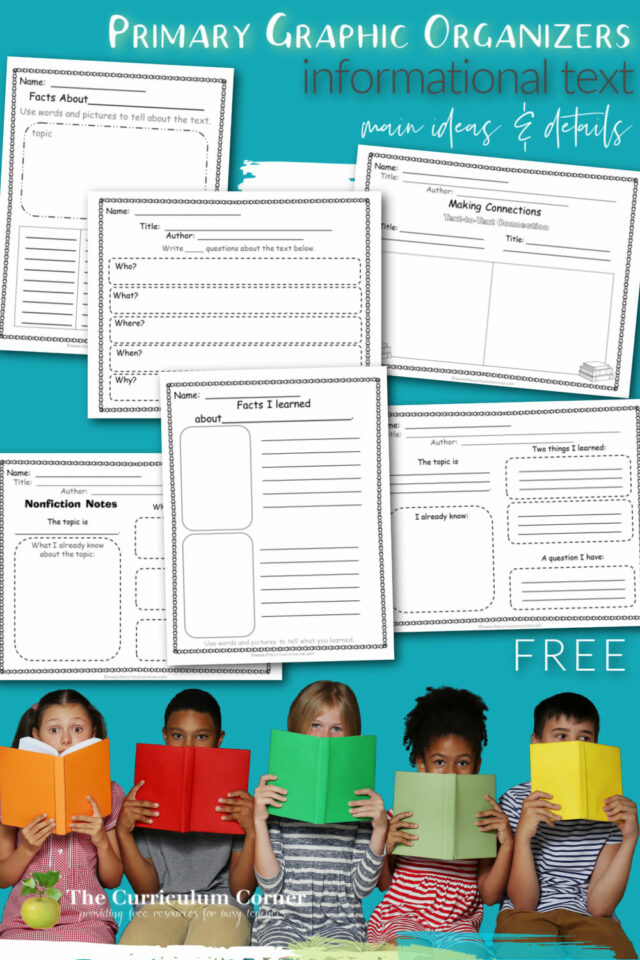 Graphic Organizers for Informational Text - The Curriculum Corner 123