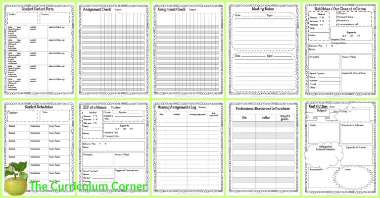 FREE Teacher Planning Binder from The Curriculum Corner - editable ...