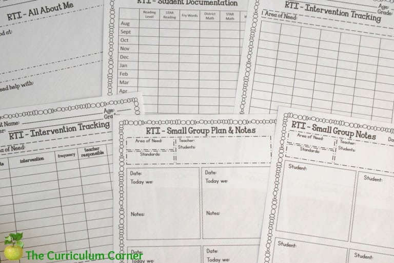 Editable Student Data Tracking The Curriculum Corner 123