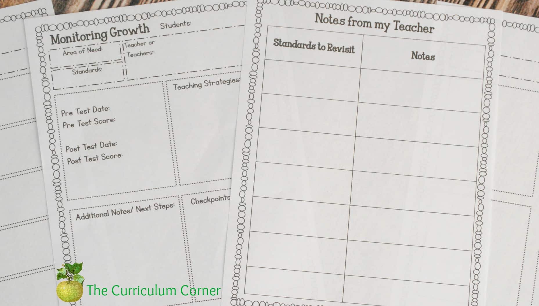 FREE Editable Student Data Binder from The Curriculum Corner with 60 Pages!!!