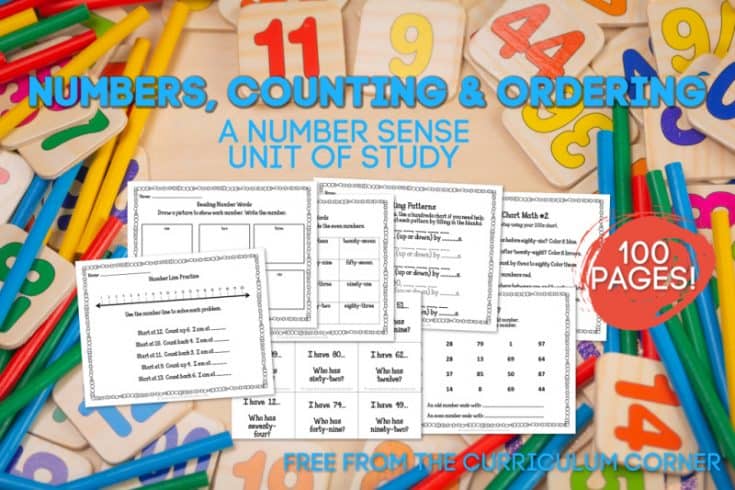 Number Sense: Numbers, Counting & Ordering - The Curriculum Corner 123