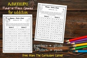 FREE Addition Fact Games | Find a Fact games for addition practice | The Curriculum Corner