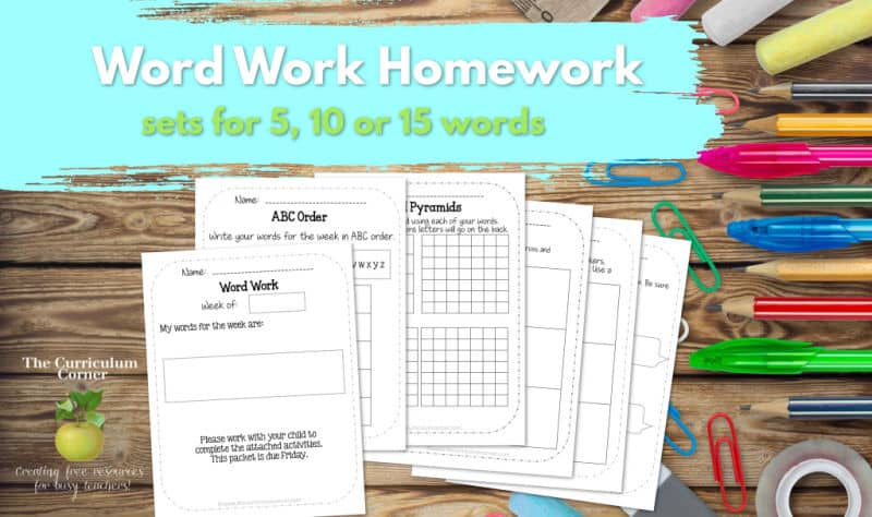 create a word with homework