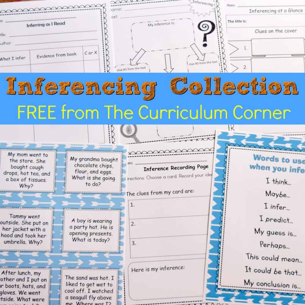 Collection GRATUITE d'activités d'inférence par The Curriculum Corner