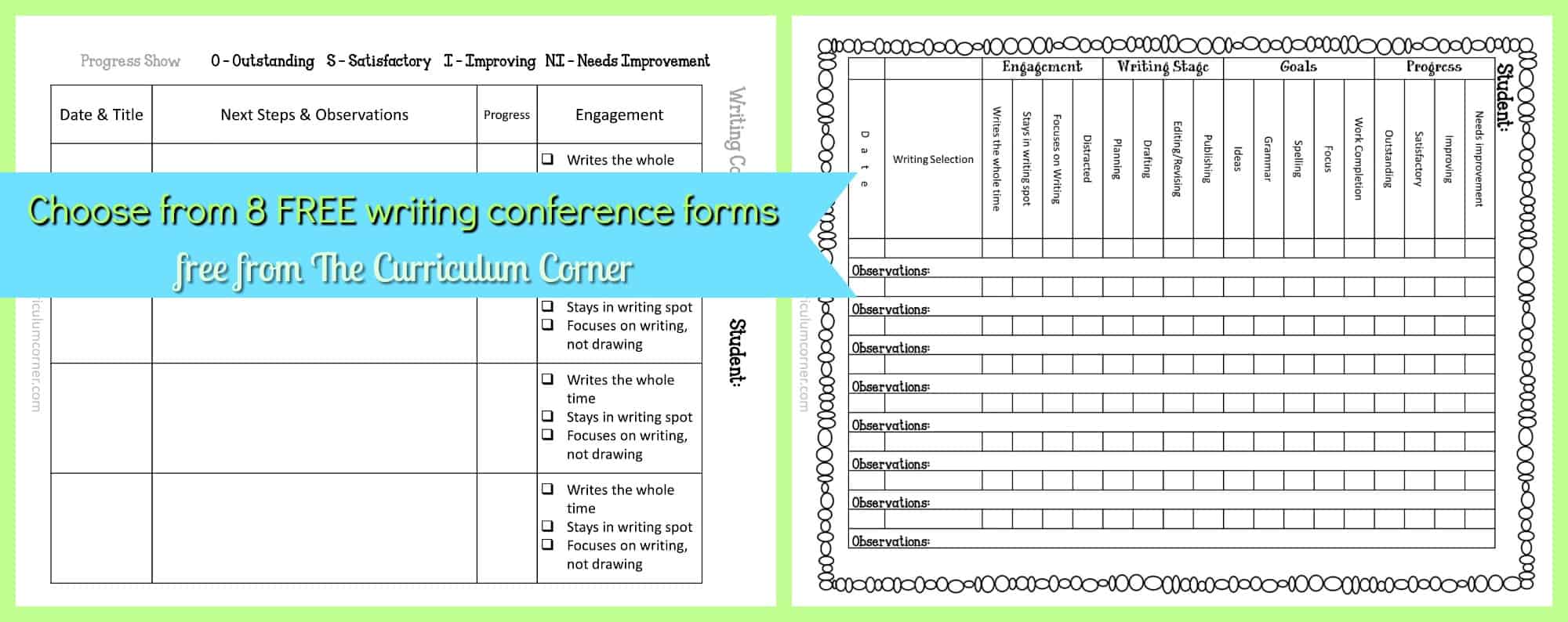 FREE Writing Management Binder from The Curriculum Corner - The ...