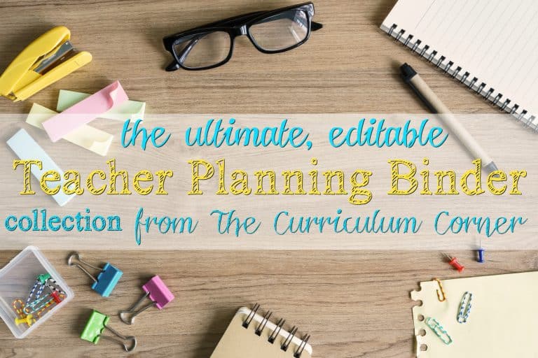 Editable Teacher Planning Collection - The Curriculum Corner 123