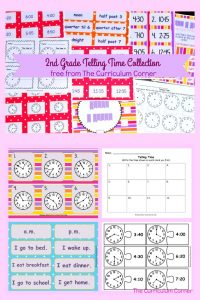 FREE Telling Time Resources for 2nd Grade Math | The Curriculum Corner | Centers 9