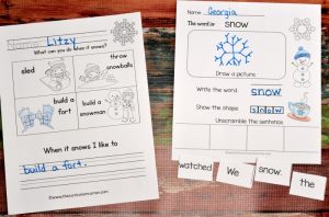 FREE Winter Writing Interventions from The Curriculum Corner