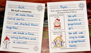 FREE Winter Writing Interventions from The Curriculum Corner