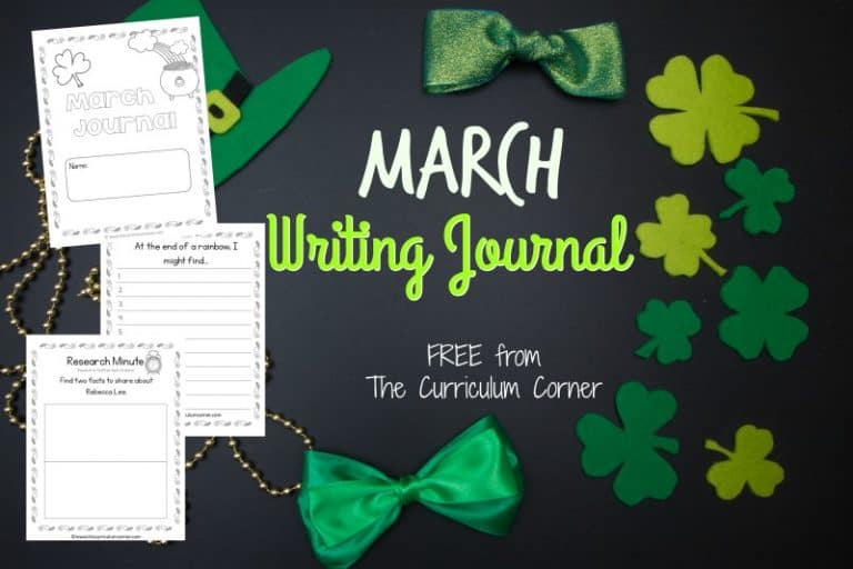 March Writing Journal - The Curriculum Corner 123