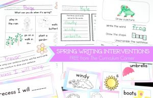 These spring writing interventions are designed to help you with those students that require a little prompting during writing.