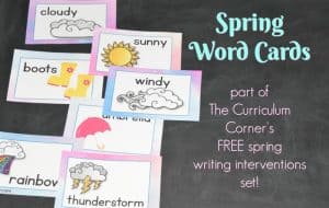 FREE Spring Writing Interventions from The Curriculum Corner