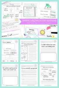 FREE Spring Writing Interventions from The Curriculum Corner