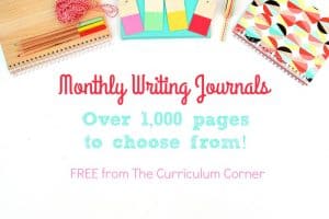 Monthly Printable Journals - The Curriculum Corner 123