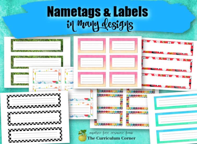 Desk Name Tags & Classroom Labels - The Curriculum Corner 123