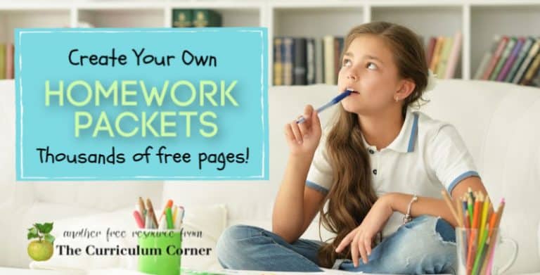 Homework Packets 1 Fb - The Curriculum Corner 123