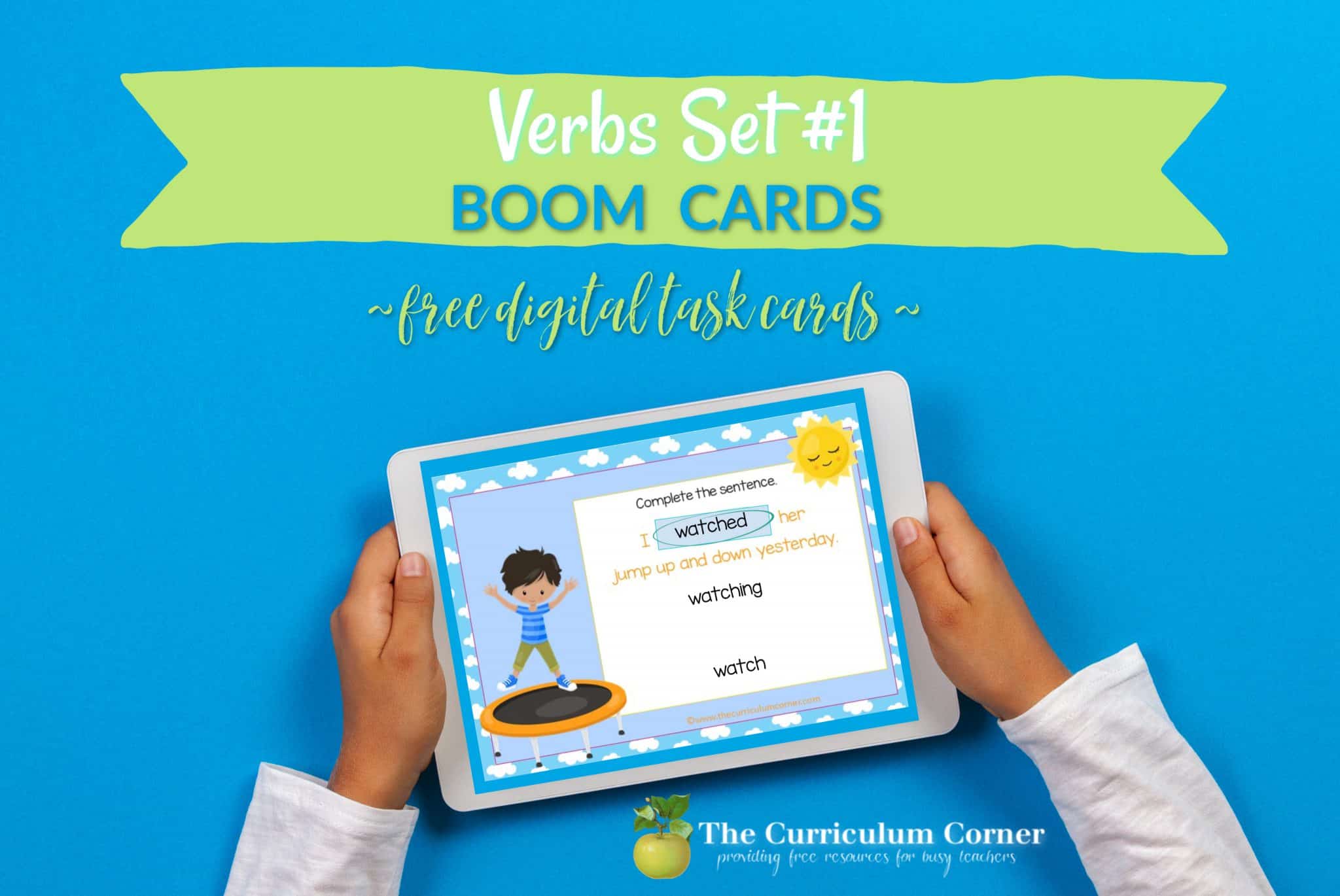 Boom Cards: Verbs #1 - The Curriculum Corner 123