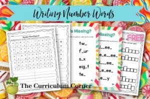 Spelling Number Words 1 - 20 - The Curriculum Corner 123