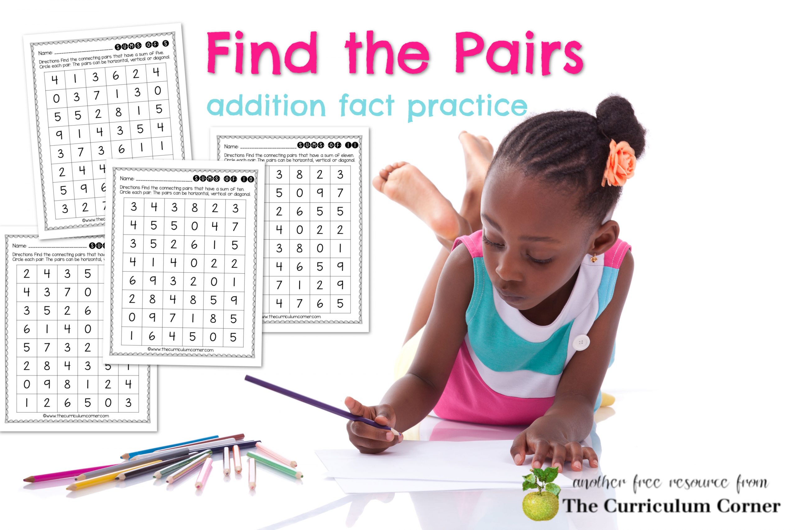 addition-facts-practice-pages-find-the-pairs-the-curriculum-corner-123