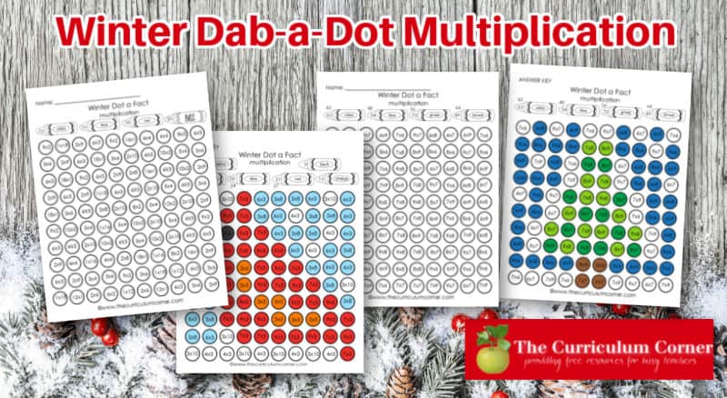 This dab a dot multiplication facts are designed to be used with BINGO daubers for fun math fact practice.