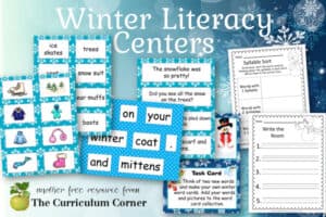 Winter Literacy Center Set - The Curriculum Corner 123