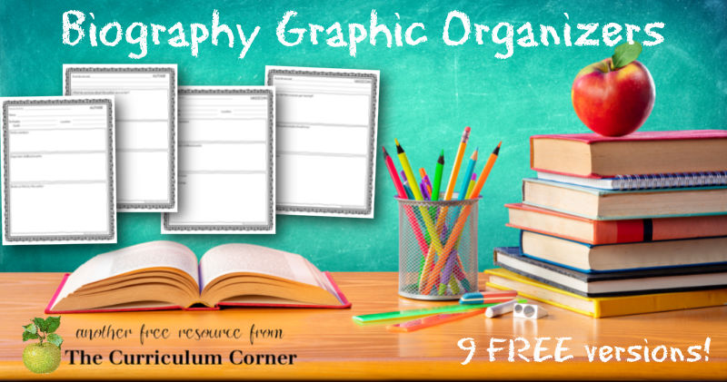 biography graphic organizer grade 6