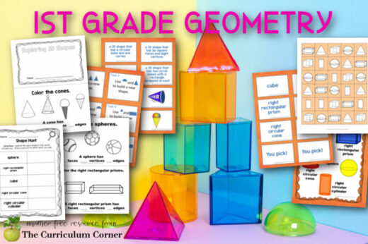 1st Grade Geometry - The Curriculum Corner 123