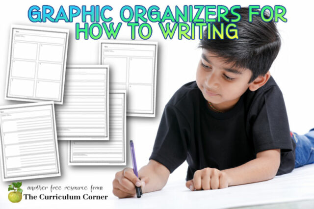 Graphic Organizers For How To Writing - The Curriculum Corner 123