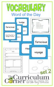 Vocabulary Word Of The Day Set 2 - The Curriculum Corner 4-5-6