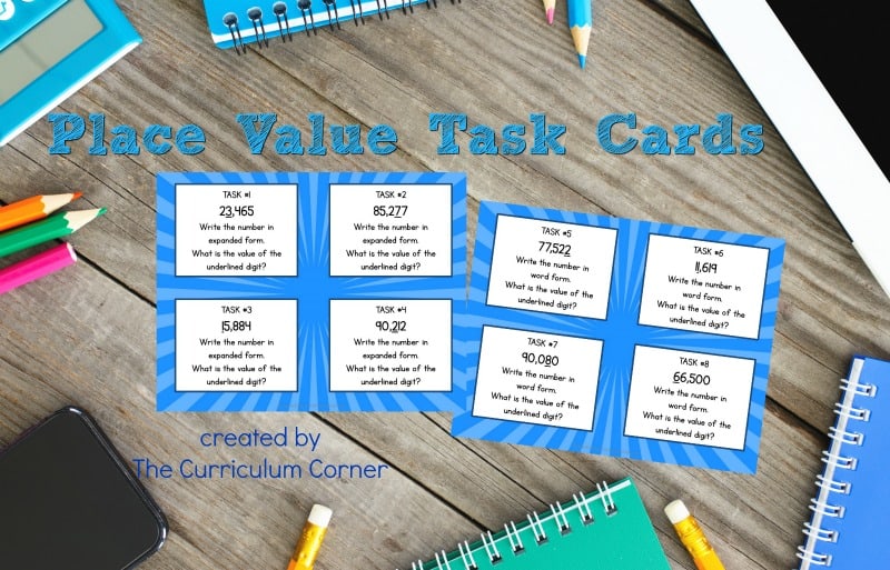 Place Value Task Cards - The Curriculum Corner 4-5-6