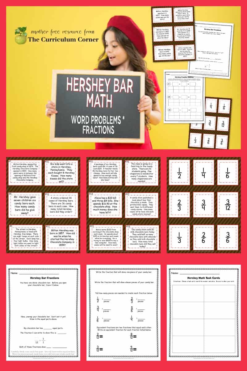 Hershey Bar Math Worksheet