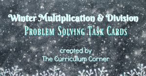 FREE Winter Problem Solving Practice Task Cards 2