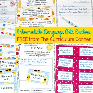 FREE Summer Literacy Centers from The Curriculum Corner 2