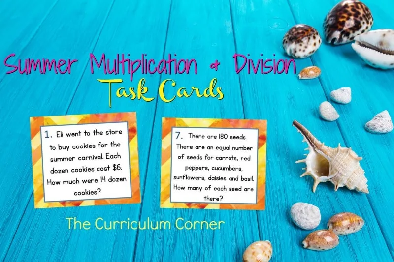 Summer Problem Solving Mult Div The Curriculum Corner 4 5 6